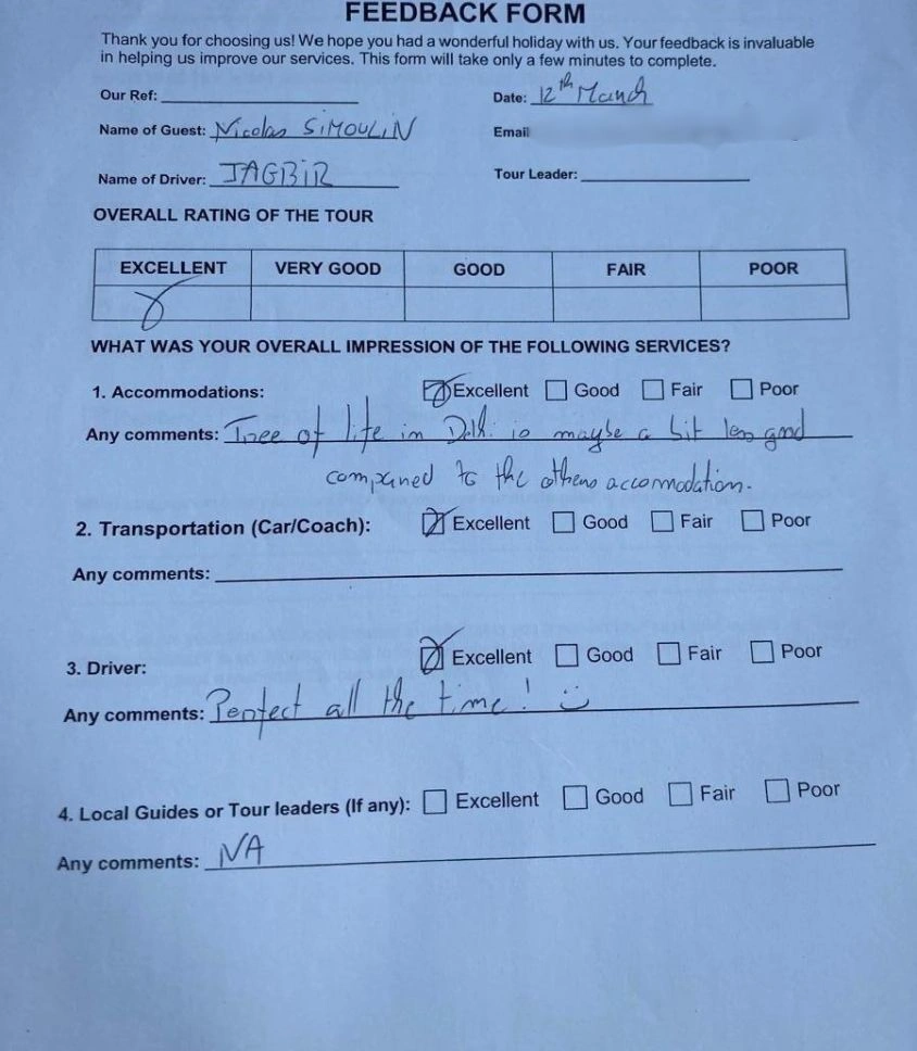Client Feedback Form