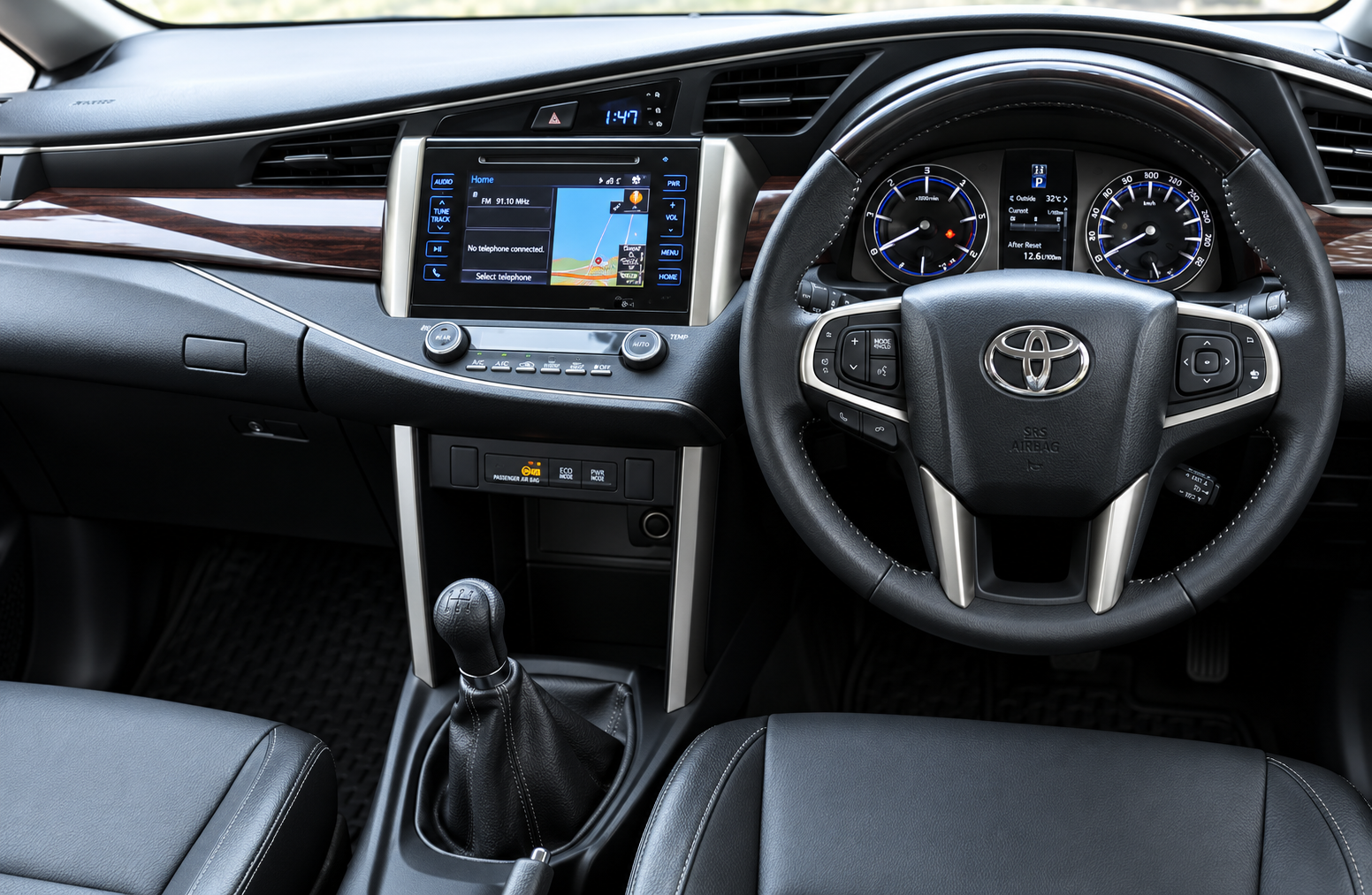Luxury sedan rear passenger space