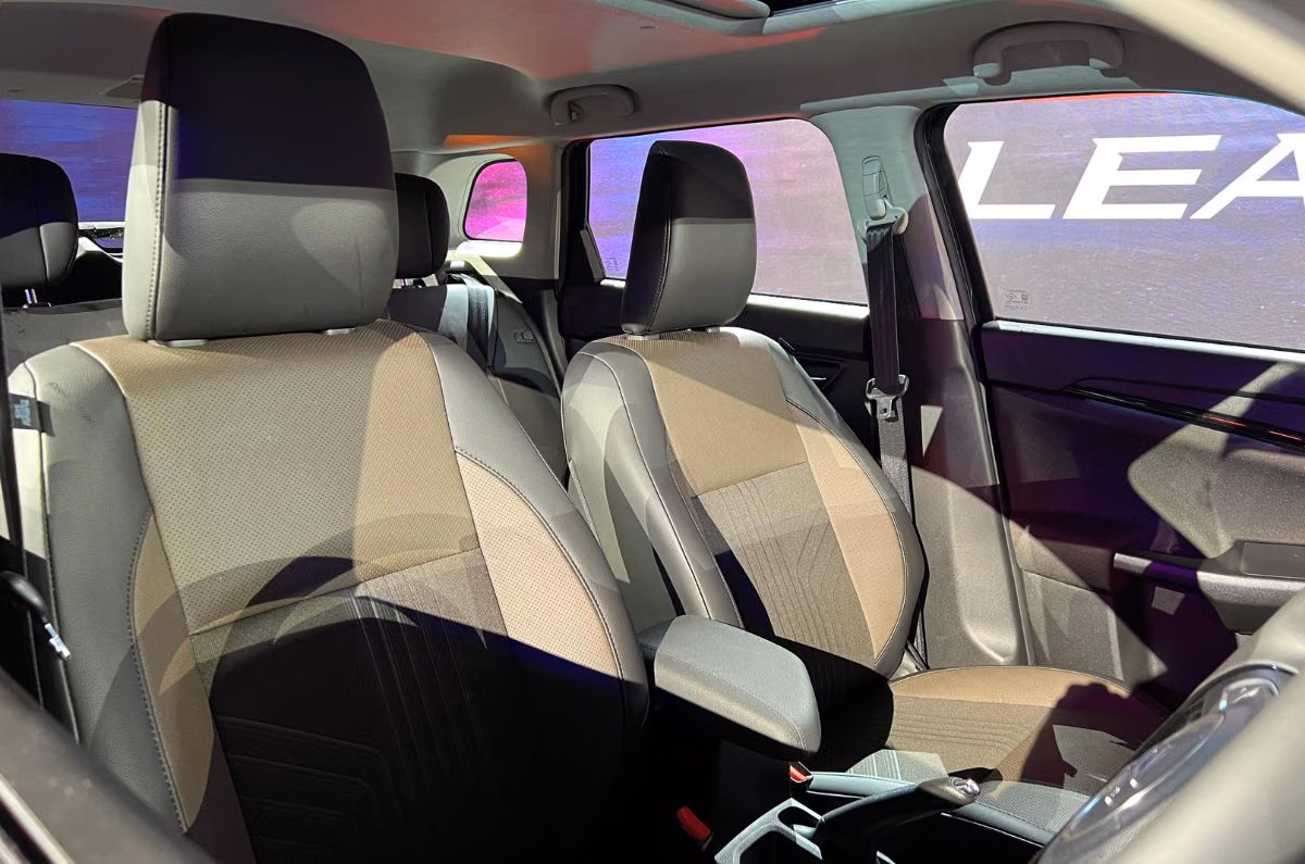 Luxury sedan rear passenger space